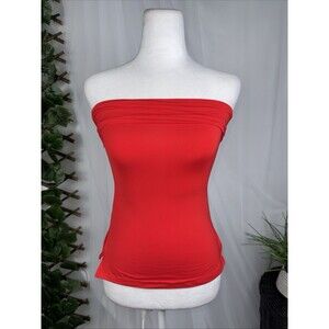 SUUKSESS Women's Sexy Tube Top Summer Y2K Double Lined Basic Tank Top red S